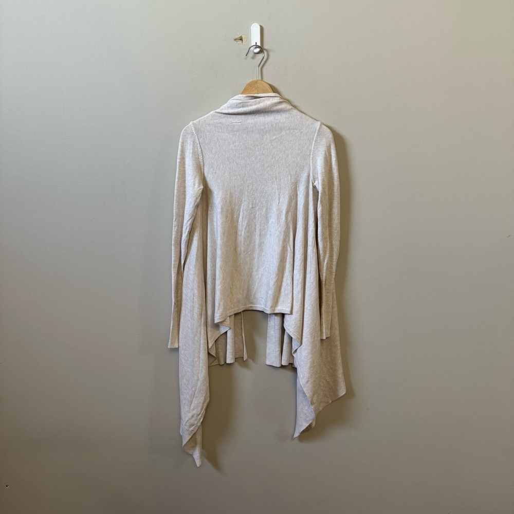 Ted Baker London light cream Kristo Waterfall Drape cardigan sweater - A - Picture 2 of 5